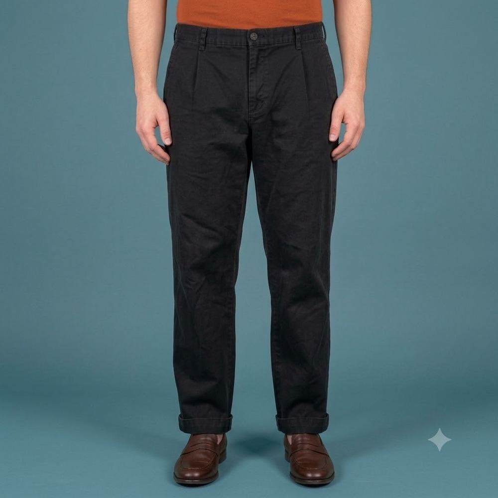 Dockers Flat‎ Front Pants Men's 42x30 Black Casual Chinos